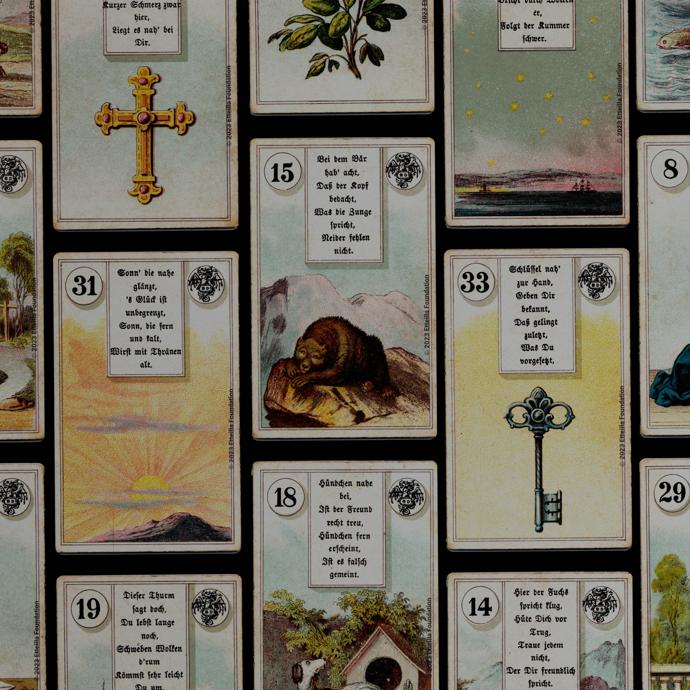 Petit Lenormand Dondorf Wahrsage-Karten Oracle Deck from 1910 now Available